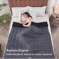 yescool Weighted Blanket for Adults (25 lbs, 60" x 80", Grey& Black) Cooling Heavy Blanket for Sleeping Perfect for 240-260 lbs, Queen Size Breathable Blanket with Premium Glass Bead, Machine Washable
