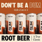 BUM Sugar-Free Energy Drink, Root Beer - Lightly Carbonated & No Artificial Colors, Natural Caffeine & Citicoline for Energy & Focus, Brain Boost & Workout Sports Beverage - 12 oz, Pack of 12