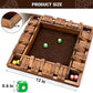 ropoda Shut The Box Game, Upgraded 12 Numbers Wooden Board Games for Adult and Kids, Shut The Box Dice Game -Addition Training, Fun for Family Game Night,Vintage Style