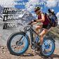 52V Electric Bike for Adults, 38MPH 26” Fat Tire Dirtbike 6000W Peak, AWD Ebike Dual Motor,26AH Removable Battery Fast Full Hydraulic Brake