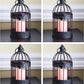 Vela Lanterns Birdcage Decor Candle Holder Lantern Decorative Table Centerpiece Halloween Decorations, Black, Small, Set of 4