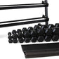 WF Athletic Supply Rubber Coated Hex Dumbbell Set, Multiple Choices Available - Dumbbells with Rack Stand and Mat, or Dumbbells Only (200/550/1200/2100/3000 LB)