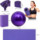 Yoga Starter Kit - 11-Piece Set with Yoga Blocks, Strap, Ball, Mat, Carrying Strap, Net Bag, Cooling Towel