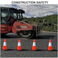 OrangeStar 8Pack 18" Orange Traffic Safety Cones, PVC Parking Cone Construction Cones w/Reflective Collar Heavy Duty Rubber Base for Driving Practice, Parking Lots and Roadwork