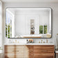 60" x 40"Bathroom Mirror, Matte Black Wall Mirror with Metal Frame, Decorative Rectangular Vanity Mirror for Bedroom Bathroom Living Room Entryway (Horizontal/Vertical)