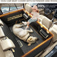 Back Seat Extender for Dogs, PVC Rods Support and Hard Bottom Car Seat Cover for Dogs, Heavy Duty Dog Car Seat Cover for Back Seat, Dog Hammock for Car, Waterproof Pet Bed For Car, SUV, Truck