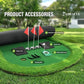 Thickened Realistic Golf Putting Green, 5 x 10ft Professional Golf Practice Training Mat for Indoor Outdoor, 3 Holes, Long Challenging Game Green Mat for Children with Training Aid Put Cup