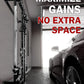Mikolo Folding Squat Rack, Wall Mounted Power Rack with Cable Crossover Machine & LAT Pull Down, Functional Trainer with 5 Adjustable Function Modes, for Home Gym and Space Saving