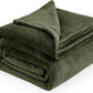 Bedsure Fleece Blanket Queen Blanket Olive Green - Bed Blanket Soft Lightweight Plush Fuzzy Cozy Luxury Microfiber, 90x90 inches