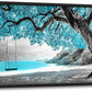 Extra Large Framed Abstract Tree Wall Art,Black and White Tree of Life Wall Decor,Blue Teal Sea Pictures for Living Room,Canvas Print Painting Modern Artwork Bedroom Office Bathroom 36L x 24W