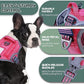 BUMBIN Tactical Dog Harness for Small Dogs No Pull, Famous TIK Tok No Pull Puppy Harness, Fit Smart Reflective Pet Walking Harness for Training, Adjustable Dog Vest Harness with Handle Rose Red XS