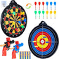 Magnetic Dart Board - 12Magnetic Darts+12Sticky Balls Or 2 Toy Gun+40 Foam Dart,Fun for Family Game and Party with Friends, Christmas Birthday Gifts Toys for 3-12 Year Old Boys