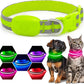 Flashseen LED Cat Collar,Light Up Dog Collar Rechargeable, Dog Lights for Night Walking, Comfortable Soft Mesh Pet Collar Adjustable for Cats Puppy and Small Dogs(Neon Green, XS)