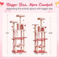 MWPO Cute Cat Tree, 70.1-Inch Tall Pink Cat Tower for Indoor Cats Large Adult, Multi-Level Cat Condo with 5 Scratching Posts, 2 Padded Perches, Hammock, Dangling Toys