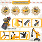 Asoxt 43-Piece Construction Sensory Playset – 2 lbs Play Sand, 4 DIY Trucks, Crane & Road Signs – Creative Sandbox Toy for Kids Ages 3+