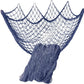 Rosoz Nature Fish Net Wall Decoration with Shells, Ocean Themed Wall Hangings Fishing Net Party Decor for Pirate Party,Wedding,Photographing Decoration