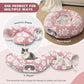 Cat Tunnel for Indoor Cats, Cute Peekaboo Cat Cave with Dangling Balls, Pet Donut Tunnel Bed with Circle Mat for Puppy Kitten Rabbit, Pink