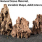 PINVNBY Dragon Stone Ohko Natural Aquarium Rocks - Mixed Sizes Perfect for Reptile & Amphibian Tanks - 4.5 lbs