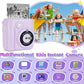 Instant Print Camera for Kids - 2.4 Inch Kids Camera Instant Print with Paper & 32G Card- Digital Children Toys as Christams Birthday Gifts for Girls Boys Age 3-12 - Purple