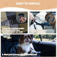Dog Car Seat for Small Dogs, Large Leather Dog Car Bed with Storage Pocket, Waterproof PVC Leather Booster Seat Travel Bed for Front & Back Seat, Clip-On Safety Leash (Green/Brown)