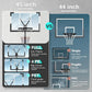 Basketball Hoop Outdoor, 10FT Adjustable Height, Portable Basketball Hoops Goal Court System w/ 45in Shatterproof Backboard for Kids Youth Adults