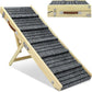 TNELTUEB Large Dog Ramp, 47.2" Long and 15.8" Wide Wooden Folding Portable Pet Ramp, Adjustable from 11.8" to 29.5" with Non-Slip Traction Mat, Dog Ramps for Car, Bed, Couch, Rated for 150 LBS