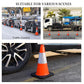 OrangeStar 18" Traffic Cones 6-Pack with Weighted Rubber Base, 6" Reflective Collar, Orange Safety Cones for Parking Lot, Road Construction, Warehouse, Highway, Weatherproof PVC