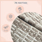 PawHut Wicker Dog House Outdoor with Canopy, Rattan Dog Bed with Water-Resistant Cushion, Raised Dog Bed for Small, Medium Dogs up to 66 lbs, 19.75" in Length, Gradient Gray Wicker & Cushion