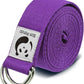 Slim Panda Yoga Strap for Stretching,Cotton Yoga Strap with Adjustable D-Ring Buckle,Non-Elastic Yoga Belt for Pilates,Gym Workouts,Physical Therapy,Improve Flexibility