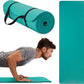 Gaiam Essentials Thick Yoga Mat Fitness & Exercise Mat with Easy-Cinch Yoga Mat Carrier Strap, 72"L x 24"W x 2/5 Inch Thick