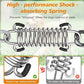 Tresbro 20 FT Dog Tie Out Cable with Spring, Shock Absorbing Tether Chains for Outside Aavilable in 10/15/20/25/30/40/50/70/100/120 FT, Heavy Duty Leads for Yard for Medium & Large Dogs Up to 500 LBS