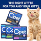 OPET Mixed Tofu Cat Litter - 18lb Strong Clumping Litter, Mixed Tofu and Bentonite, 99.9% Dust Free and Flushable Cat Litter, Natural Sustainable Ingredients Odor Control, Low Tracking（18lb, Fresh）