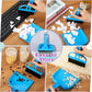 Yulejo 6 Pieces Guinea Pig Bed Plush Hamster Mat Bunny Bed Small Animal Sleeping Bedding Pads with Cleaning Dustpan Brush for Chinchilla Squirrel Hedgehog Small Animals (Vivid Color, Heart)