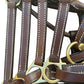 Leaders 3/4" Leather Halter for Horses with Customized Engraved Name Plate Brown Leather with Solid Brass Hardware
