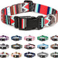 Mercano Adjustable Dog Collar - Special Design Patterns, Soft Nylon Comfortable Durable Pet Collar for Small Medium Large Dogs (L, Tribal Red)