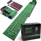 Indoor Putting Mat - Green with 3 Tracks & Auto Ball Return, Mini Golf Game & Practice Equipment, Gift for Golfer Lovers