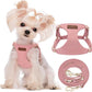 Puppytie No Pull XXS Puppy Harness with Multifunction Dog Leash,Soft Adjustable No Choke Escape Proof Pet Harness Vest,Pink,XXS