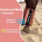 Tear-Resistant Fine Mesh Horse Fly Boots Breathable Fly Boots with Thickened Webbing Hook and Loop Lightweight Summer Leg Protection to Prevent Mosquito & Fly Bites Set of 4 (Pink)