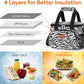 Lifewit Medium Lunch Bag Insulated Lunch Box Soft Cooler Cooling Tote for Adult Men Women, Zebra Stripes 12-Can (9L)