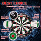 WIN.MAX Dart Board - Bristle Steel Tip Dartboard Dart Boards for Adults Bristle Steel Tip Dartboard Set with 12 Darts Metal Tip