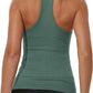 iGENJUN Workout Tops for Women Racerback Basic Tank Summer 2025 Camisole V Neck Slim Fit Ribbed Sleeveless