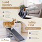 Dog Steps for Bed & Couch 2-in-1 Dog Stairs/Ramp - Height Adjustable Dog Ramp for Couch 7” - 20” - Pet Stairs, Dog Stairs for Small Dogs - Easy to Move Pet Steps with Landing Platform, Gray