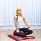 Leewadee Meditation Cushion Set – 1 Round Zafu Meditation Pillow and 1 Square Roll-Up Zabuton Meditation Mat, Pillows Bundle Filled with Kapok