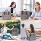 Maelstrom 23L Insulated Lunch Box For Men Women,Expandable Double Deck Lunch Cooler Bag,Lightweight Leakproof Tote Bag With Side Tissue Pocket,Gray
