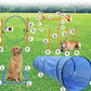 Dog Agility Training Equipment, Obstacle Agility Training Starter Kit for Doggie, Including Tunnel, 13 Weave Poles, Adjustable Hurdle, Jump Ring, Pause Box and Carrying Bag(Blue)