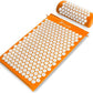 ProsourceFit Acupressure Mat and Pillow Set for Back/Neck Pain Relief and Muscle Relaxation, Large - Gray/Gray