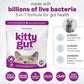 KittyGut 3-in-1 Organic Cat Probiotics & Postbiotic Supplement Powder- Made in USA-Probiotics for Cats Promote Gut Health and Cat Digestive Support, Diarrhea and Vomiting (90g)