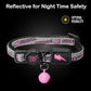 DOCO Cat Collar (Neck Girth - 3/8" x 7.5-12", Weight Upto - 13lb) Reflective Cat Collar with Bell, Breakaway Safety Buckle, Adjustable Nylon Strap for Kittens & Adult Cats (Orange)