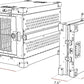 Heavy Duty Fully Collapsible Powder-Coated Aluminum Dog Crate - Small (Gray)