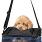 Navaris Pet Carrier for Bikes - Bike Basket Dog Carrier - Ideal Carriers for Small to Medium Dogs Up to 10kg (22lbs) - Drawstring Bag with Secure Locks and Strap - Blue